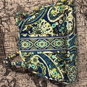 Vera Bradley Blue and Green Paisley Bikini Top